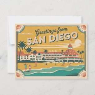 Vintage San Diego Postcard Greetings from