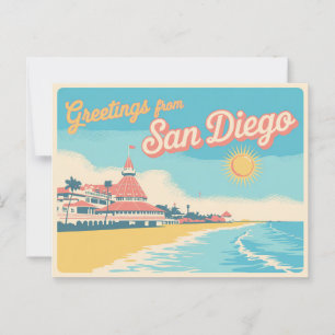Vintage San Diego Postcard Greetings from