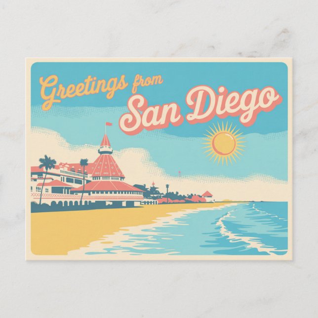 Vintage San Diego Postcard | Greetings from (Front)