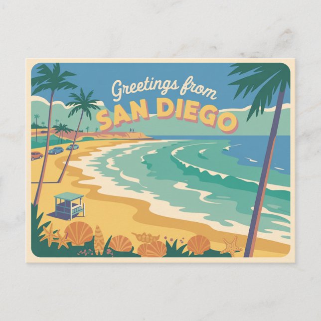 Vintage San Diego Postcard | Greetings from (Front)