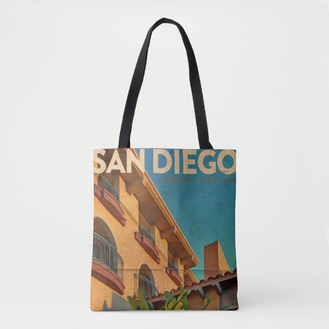 Vintage San Diego Tote Bag (Front)