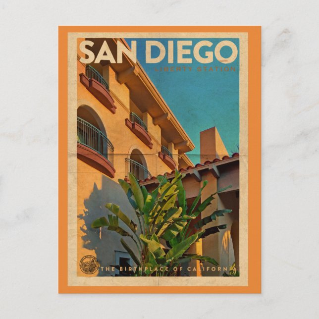 Vintage San Diego Travel Postcard (Front)