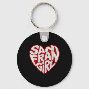 Vintage San Fran Girl Retro San Francisco Girls  Key Ring