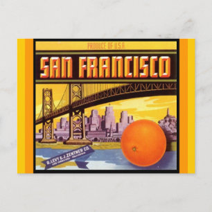 Vintage San Francisco Brand Fruit Citrus Postcards