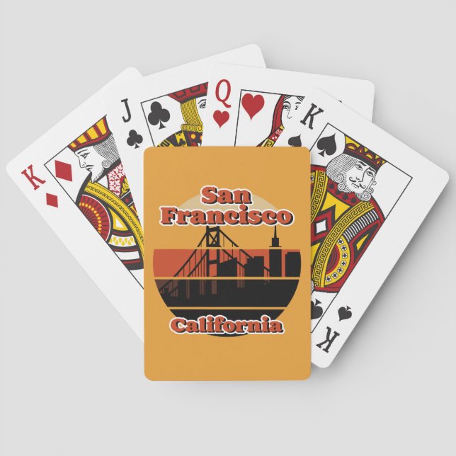 Vintage San Francisco California Playing Cards (Back)