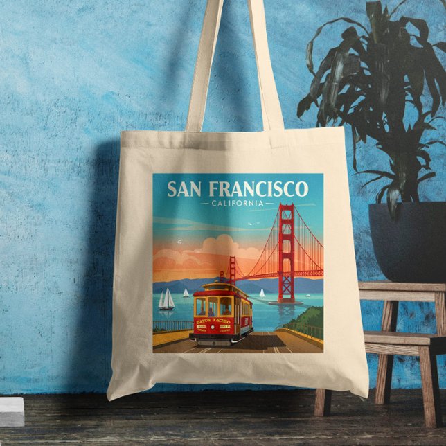 Vintage San Francisco California Tote Bag (Creator Uploaded)