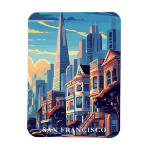 Vintage San Francisco California Travel Souvenir Magnet