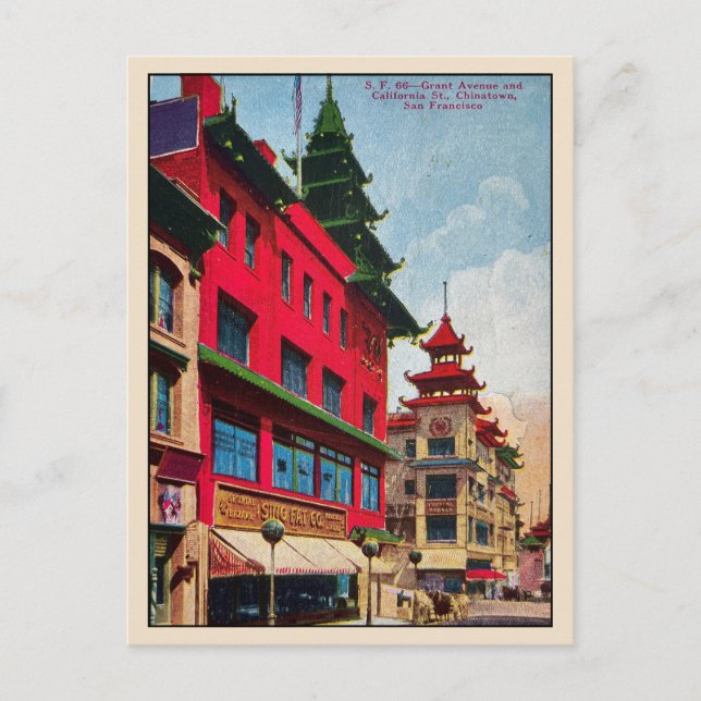Vintage San Francisco Chinatown Postcard (Front)