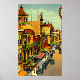Vintage San Francisco Chinatown Poster