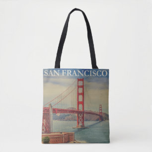 Vintage San Francisco Golden Gate Bridge Tote Bag