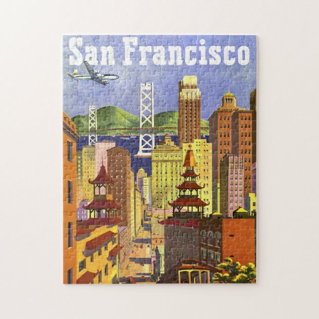 Vintage San Francisco Jigsaw Puzzle (Vertical)