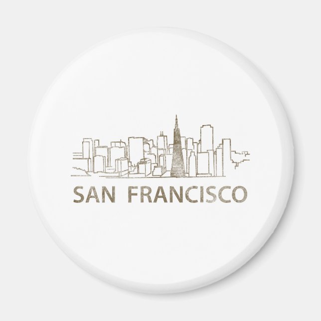 Vintage San Francisco Magnet (Front)