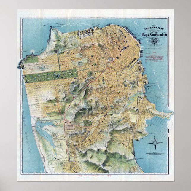Vintage San Francisco Map Poster (Front)