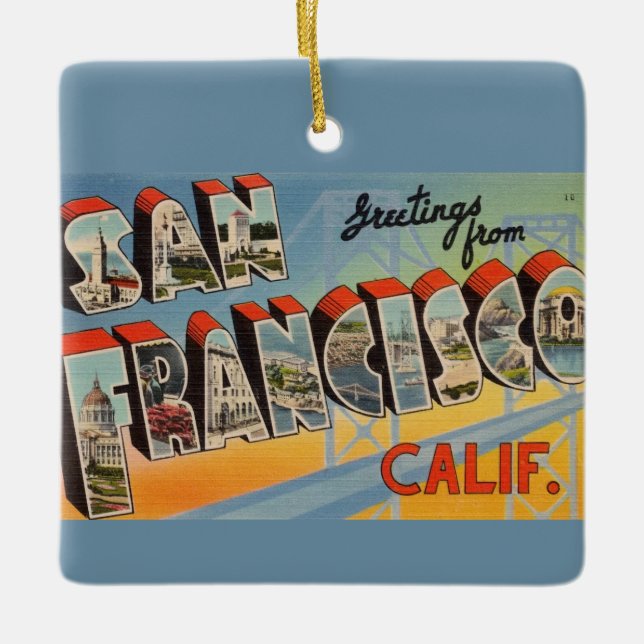 Vintage  San Francisco  Ornament (Front)