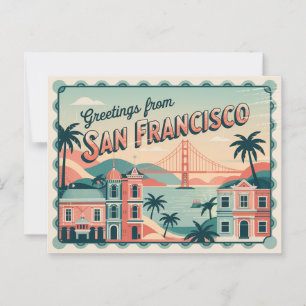 Vintage San Francisco Postcard Greetings from