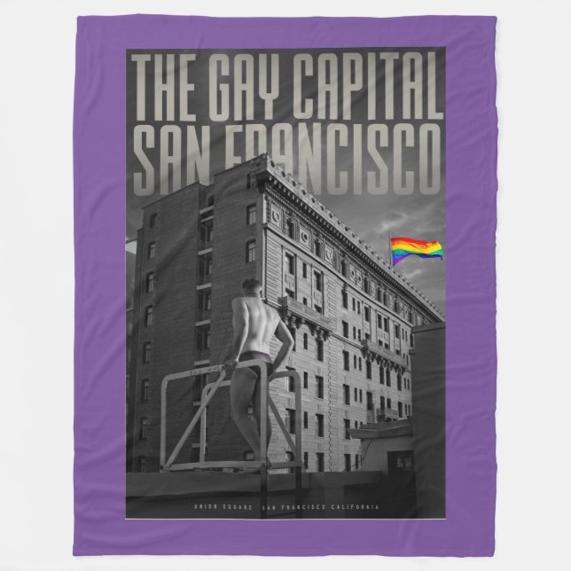 Vintage San Francisco Pride Fleece Blanket (Front)