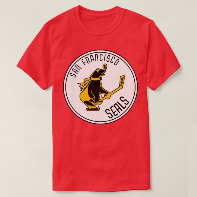 Vintage San Francisco Seals Hockey 1965 T-Shirt (Design Front)