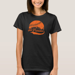 Vintage San Francisco Sf Baseballdistressed Throwb T-Shirt