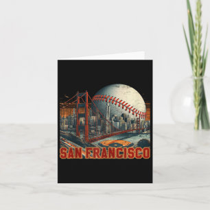 Vintage San Francisco Skyline Gameday Retro Baseba Card