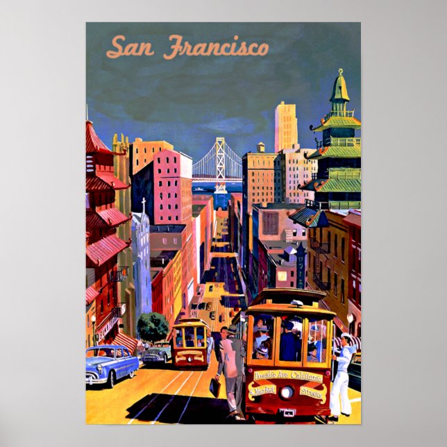 Vintage San Francisco travel poster (Front)