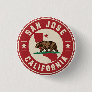 Vintage San jose, California gifts 3 Cm Round Badge
