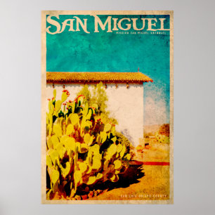 Vintage San Miguel California Poster