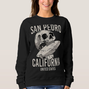 Vintage San Pedro Beach California CA Retro Surfer Sweatshirt