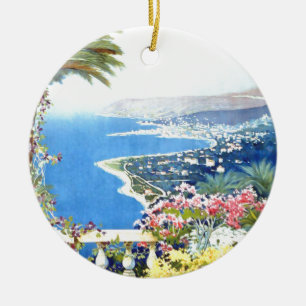 Vintage San Remo Italy Europe Travel Ceramic Tree Decoration