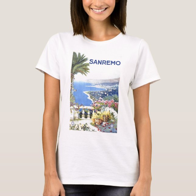 Vintage San Remo Italy Europe Travel T-Shirt (Front)