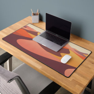 Vintage Sand Waves Desk Mat