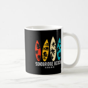 Vintage Sandbridge Beach Virginia Beach Surfing Su Coffee Mug