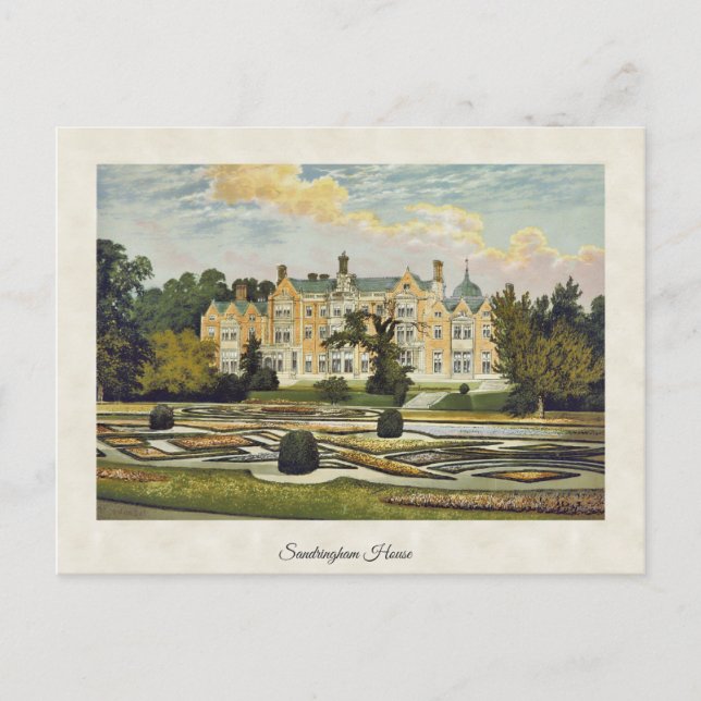 Vintage Sandringham House Norfolk England Postcard (Front)