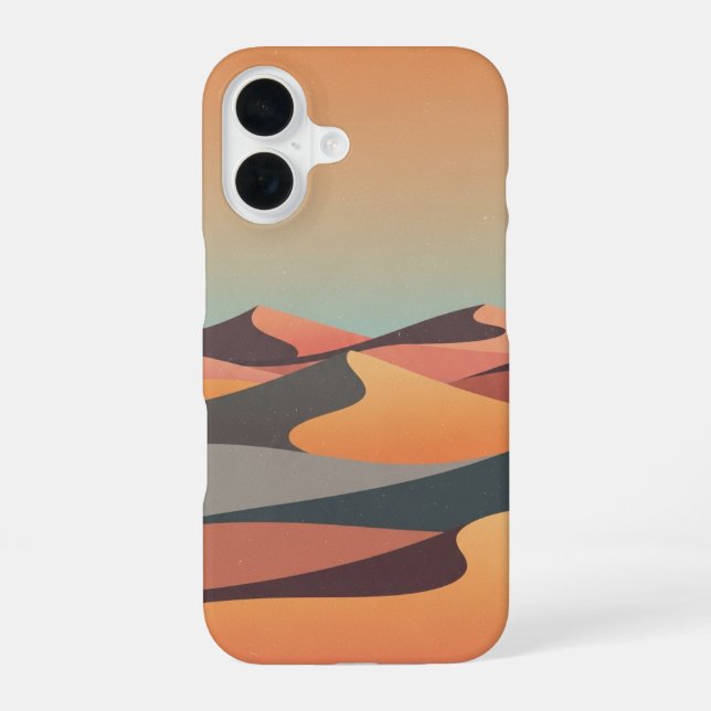 Vintage Sandy Dunes  iPhone 16 Case (Back)