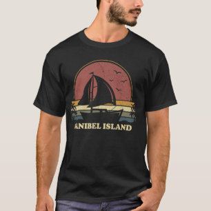 Vintage Sanibel Island Sailing Sailboat Boating Sa T-Shirt