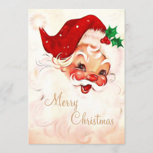 Vintage Santa 4 Invitation