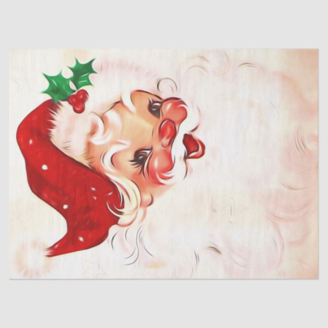Vintage Santa 4 Tissue Paper (Front)