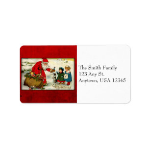 Vintage Santa Address Labels