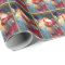 Vintage Santa and Angel wrapping paper