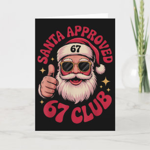 Vintage Santa Approved 67 Club - Funny Christmas 6 Card
