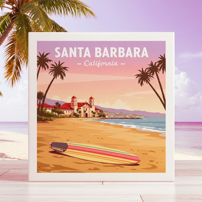 Vintage Santa Barbara California Tile (Creator Uploaded)