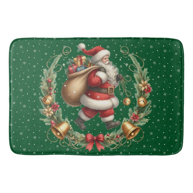 Vintage Santa Bath Mat (Front)