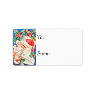 Vintage Santa Bell Gift Tag