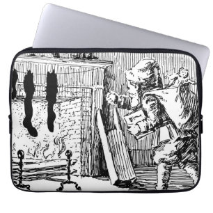 Vintage Santa Bringing Toys Laptop Sleeves