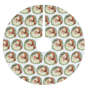 Vintage Santa Brushed Polyester Tree Skirt