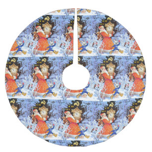 Vintage Santa Brushed Polyester Tree Skirt