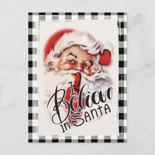 Vintage Santa Buffalo Country Christmas Greeting Postcard