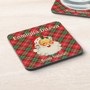 Vintage Santa Buon Natale Coasters