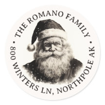 Vintage Santa Christmas Address