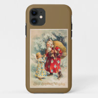 Vintage Santa Christmas Angel Gold