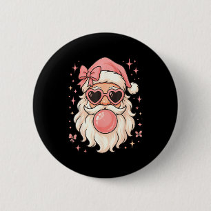 Vintage Santa Christmas Bubble Gum Nk Sungles Retr 6 Cm Round Badge